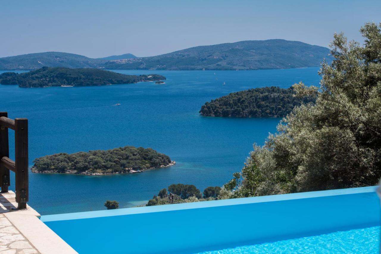 Villa Pasithea - Breathtaking Seaviews, Infinity Pool, Privacy, Close To The Beach ニドリ エクステリア 写真