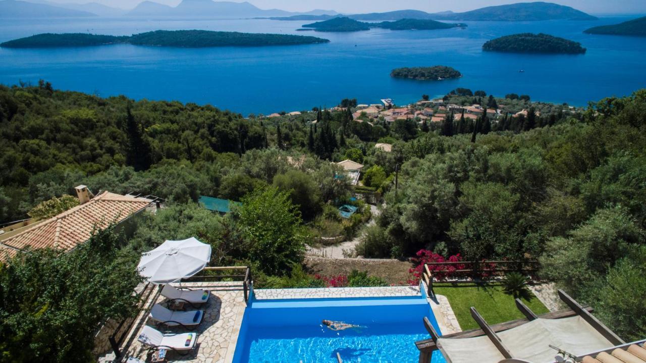 Villa Pasithea - Breathtaking Seaviews, Infinity Pool, Privacy, Close To The Beach ニドリ エクステリア 写真