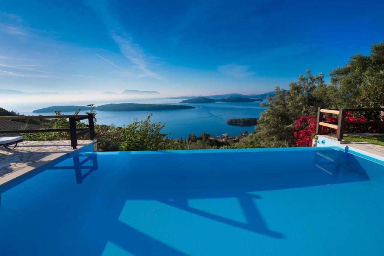 Villa Pasithea - Breathtaking Seaviews, Infinity Pool, Privacy, Close To The Beach ニドリ エクステリア 写真