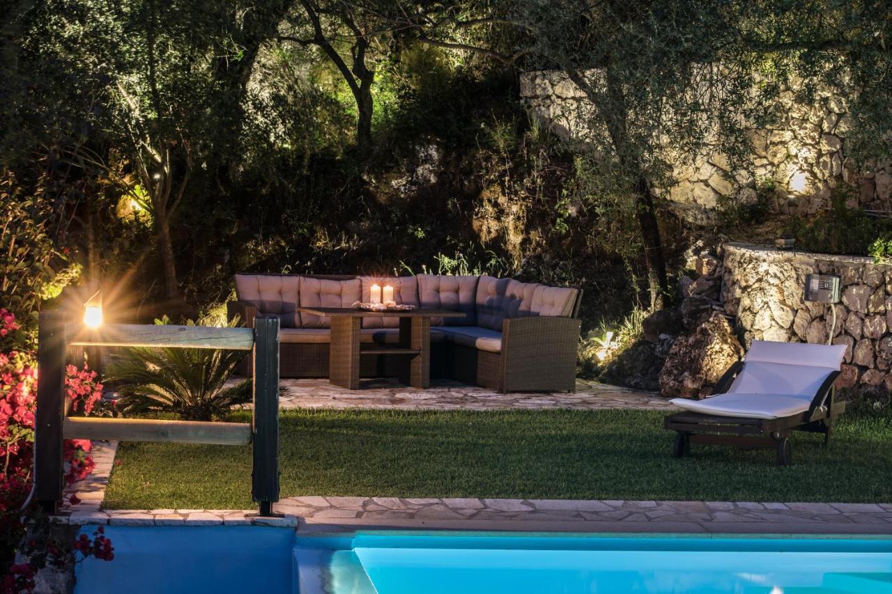 Villa Pasithea - Breathtaking Seaviews, Infinity Pool, Privacy, Close To The Beach ニドリ エクステリア 写真