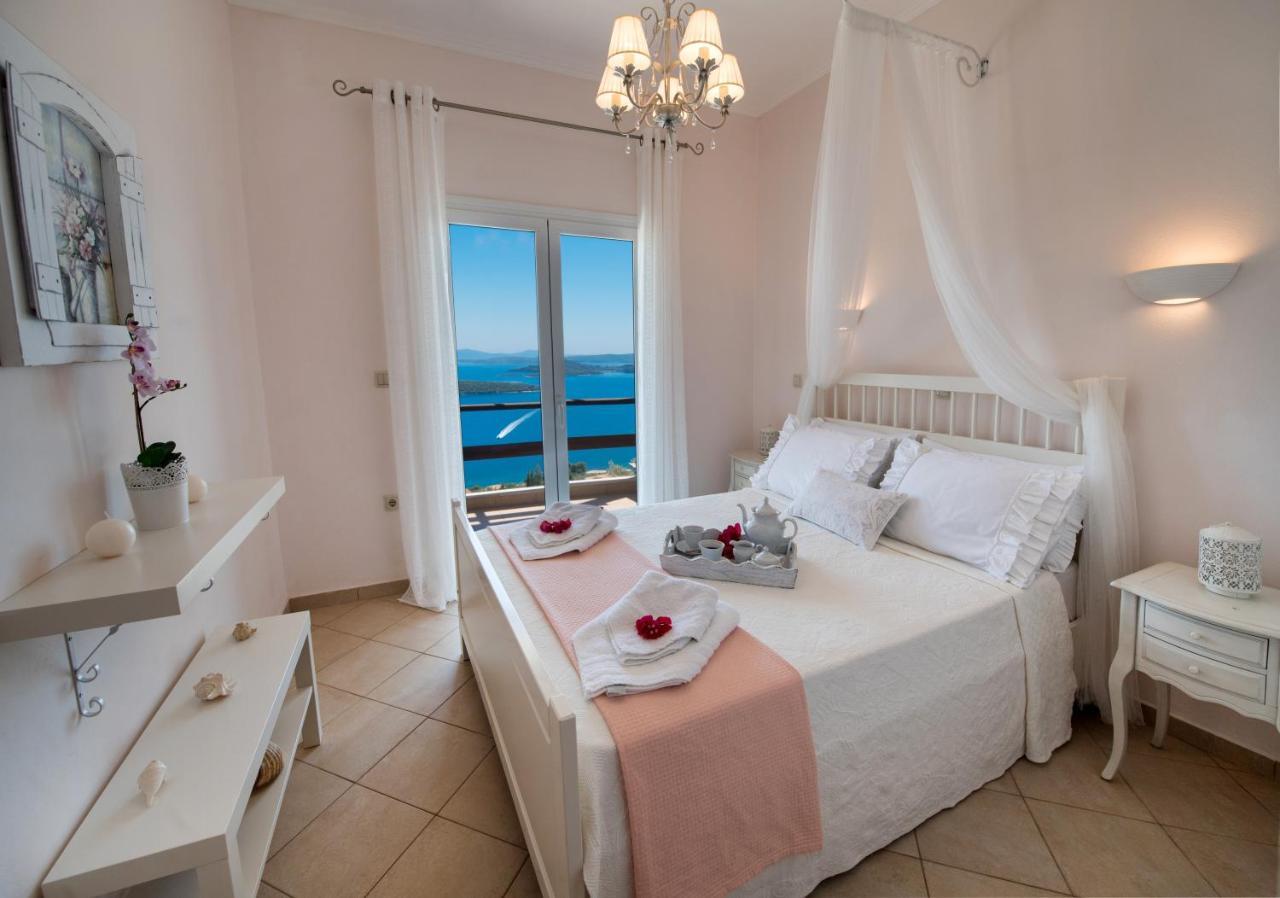 Villa Pasithea - Breathtaking Seaviews, Infinity Pool, Privacy, Close To The Beach ニドリ エクステリア 写真